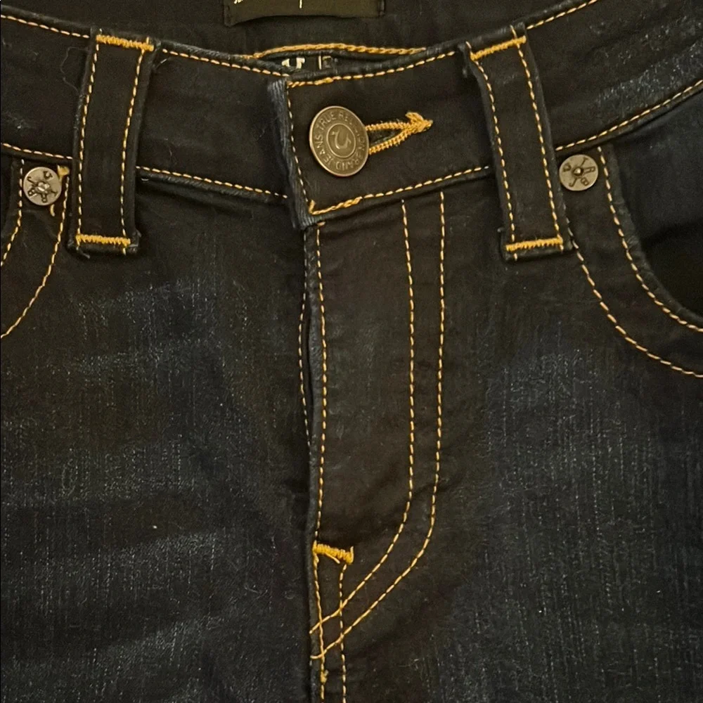 True Religion Blue Jennie Curvt Mid-rise Skinny Jeans Stretchy Fit